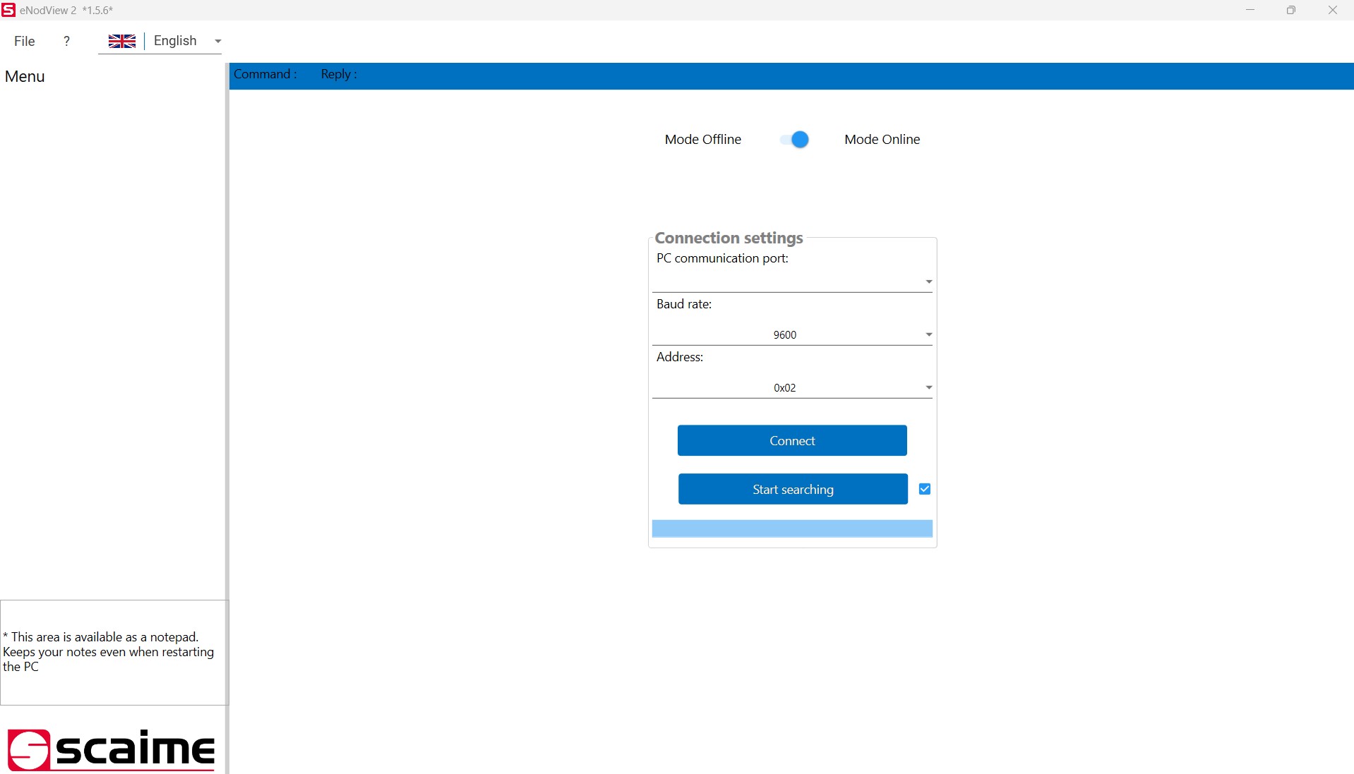 EnodView2 proqramı vasitəsilə Enod 4 T transmitterinə qoşulmaq